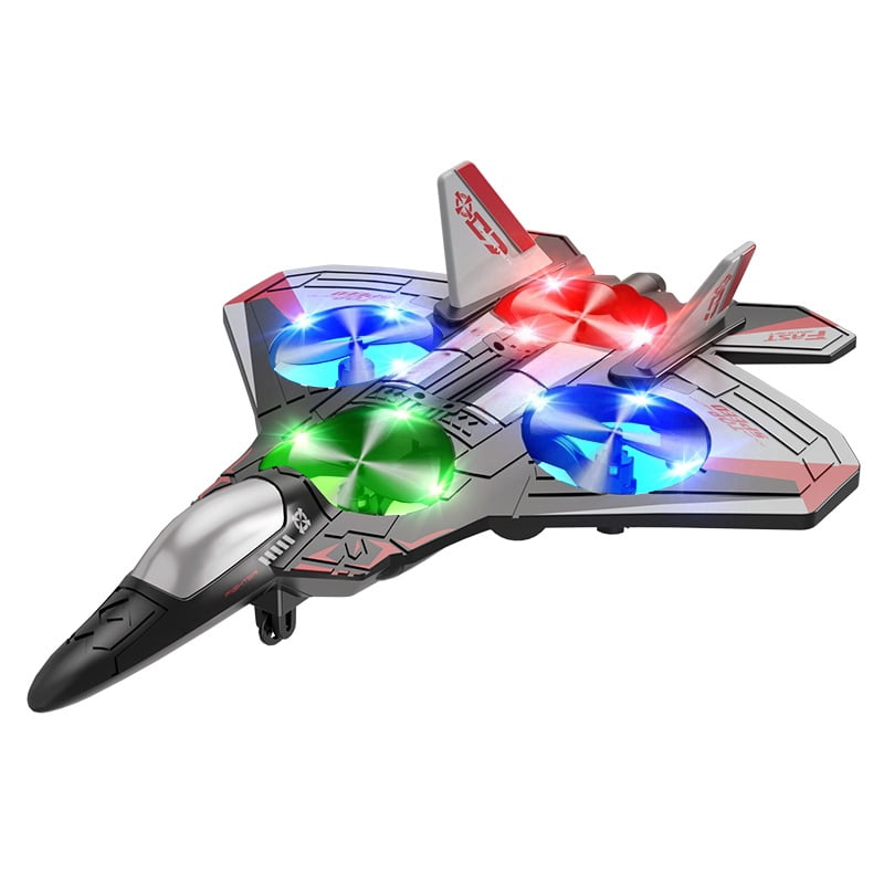 Foam Remote Control Airplane，RC Airplane for Kids, Adults  Beginners， Fighter Jet with LED Lights, Altitude Hold, 360° Flip Stunt Rotation, Fighter Jet Glider with Auto Return，Flying Toy（red）
