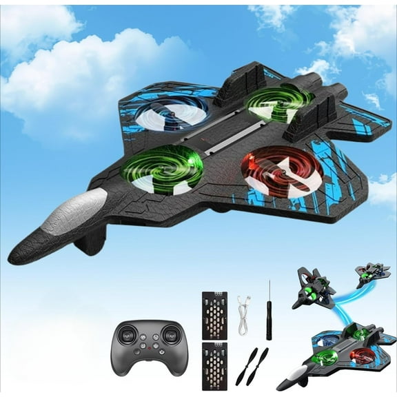 Foam Remote Control Airplanes, Remote Control Airplane with 360° Flips & LED Lights, 2.4ghz Rc Stunt Fighter Jet, Unmatched Speed, Precision, Thrill