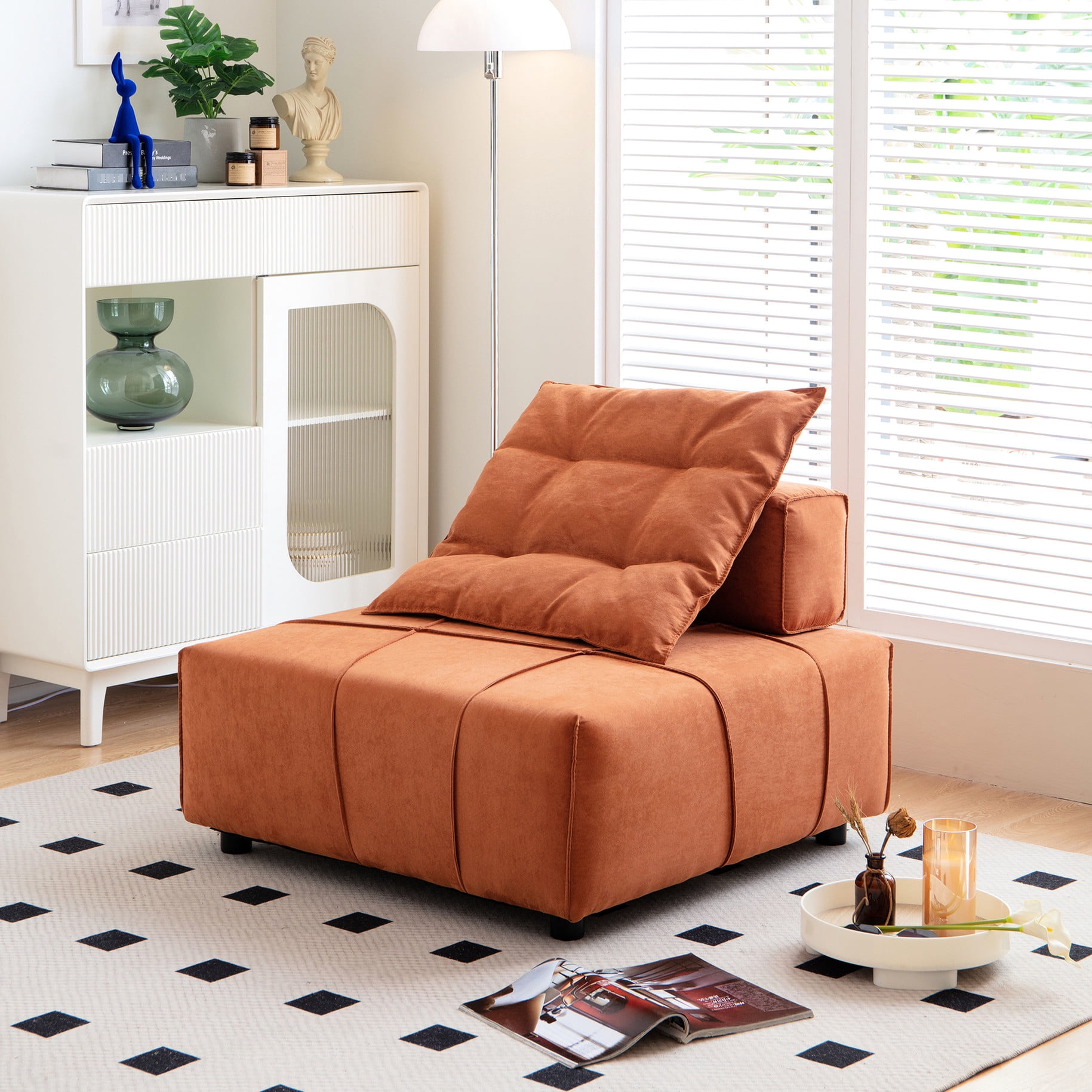 Foam - Removable Cushion - 33.1" / Irregular Lines - Separate Backrest ...