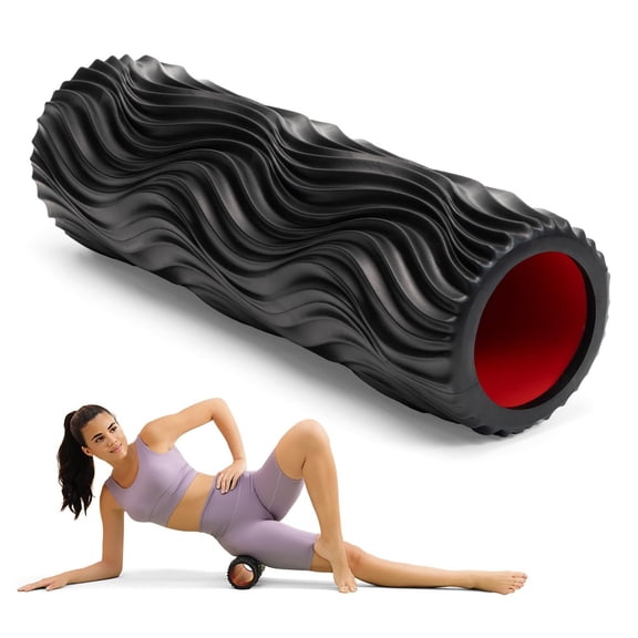 Foam Roller, Trigger Point Foam Roller Massage Roller for Physical Therapy & Back Pain, Deep Tissue Massage Roller for Exercise, Pilates, Yoga (black)