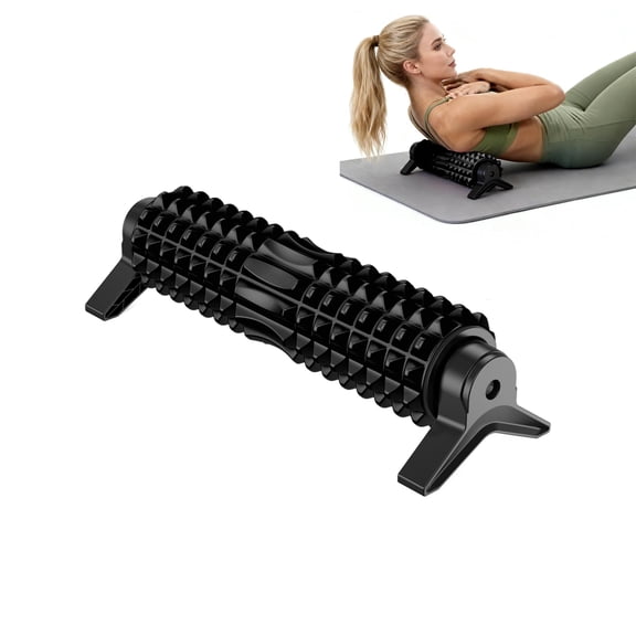 Foam Roller With Detachable Stand  18" Deep Tissue Massage Beginner-friendly Support Design For Home Workout & Fitness - Black
