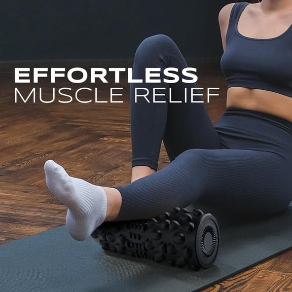 Foam Roller with Deep Tissue Vibration, USB Rechargeable, Recovery Essential, Eases Muscle Soreness & Improves Flexibility for Gym and Home Users