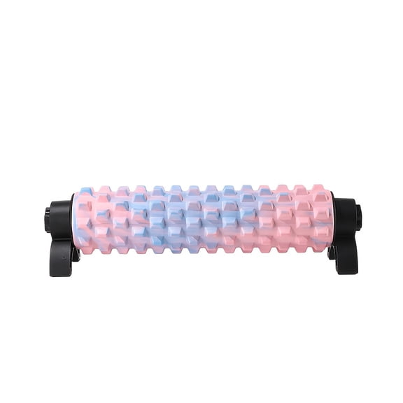 Foam Roller with Stand, Textured Muscle Massage Roller for Legs and Back, Pink Blue