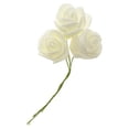 thumbnail image 1 of Foam Rose Flower with Wire, Ivory, 1-1/2-Inch, 12-Count, 1 of 1