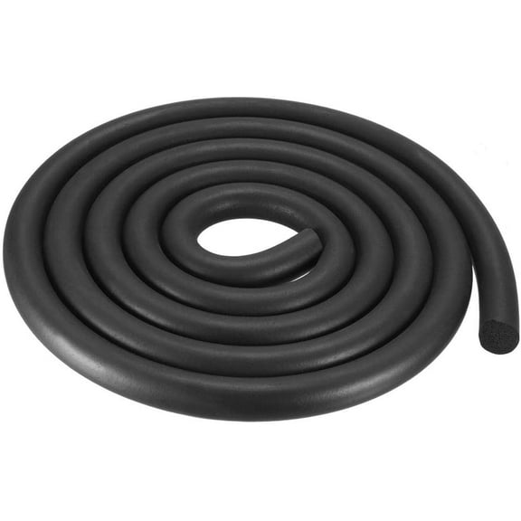 Foam Rubber Seal Weather Strip (16mm)Diameter (2m)Long Black