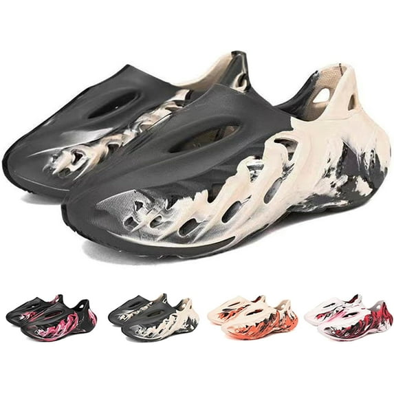 Foam Runner Casual Sports Shoes Closed Toe Cloud Slides Pillow Walking Shoes Foam Runners Sneakers Water Shoes Outdoor Beach Sandals for Women Men