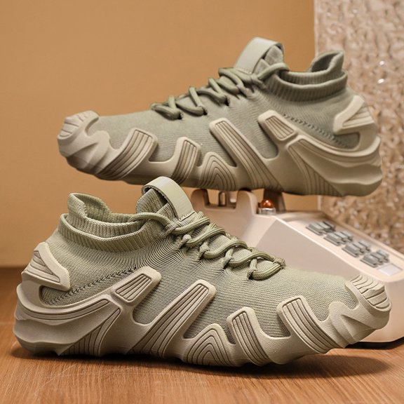 Foam Runner Shoes - Lightweight EVA Sole - Fabric Upper - Men's Breathable Running Shoes - Low-Top Lace-Up Design for Gym, Jogging & Casual Wear - All-Season Comfort (Black)