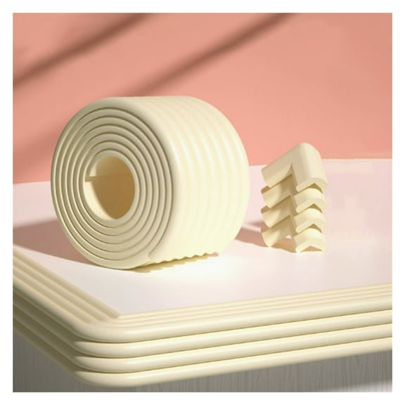 Foam Safety Strips Self-Adhesive Edge Corner Guards Protector Children's Bumper Stair Cushion With 4 Guard Corners For Chair Furniture Garage Cabinets Stair Steps