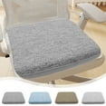 thumbnail image 1 of Foam Seat Cushion 13.4"x9.4" Ergonomic Non-Slip | Linen Cover | Removable & Washable | Comfort Pad for Dining Chair, Office, Kitchen, Car, Light Gray Sky Blue Choices, 1 of 5