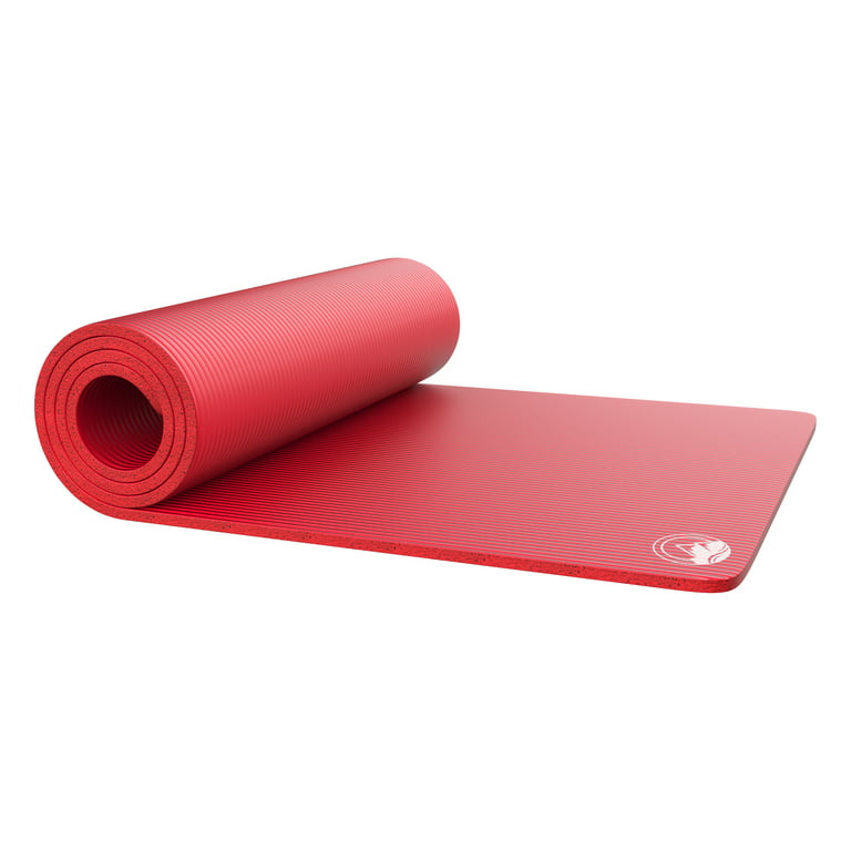 Foam Sleep Pad- 0.50” Thick Red Camping Mat - Non-Slip, Lightweight,  Waterproof & Carry Handle by Wakeman Outdoors 