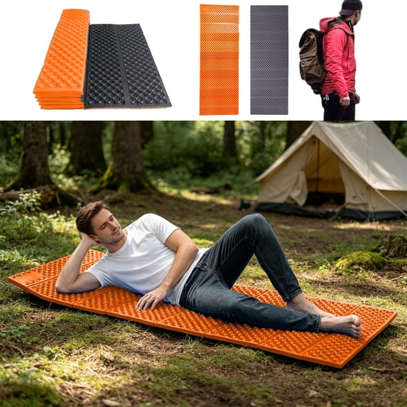 Foam Sleeping Pad, Waterproof Insulated Camping Mat with Non-Slip Surface, Foldable Lightweight Backpacking Mat for Hiking, Tent, and Outdoor Adventures