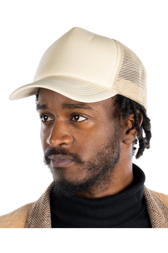 Foam Snapback Trucker Hat - Camel
