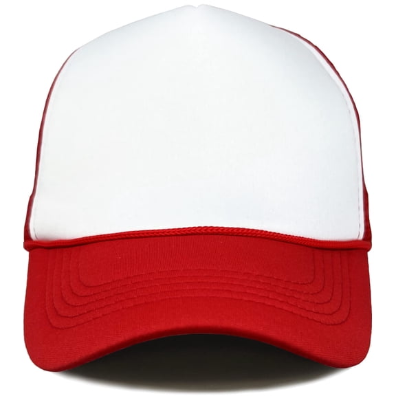 Foam Snapback Trucker Hat - White/Red