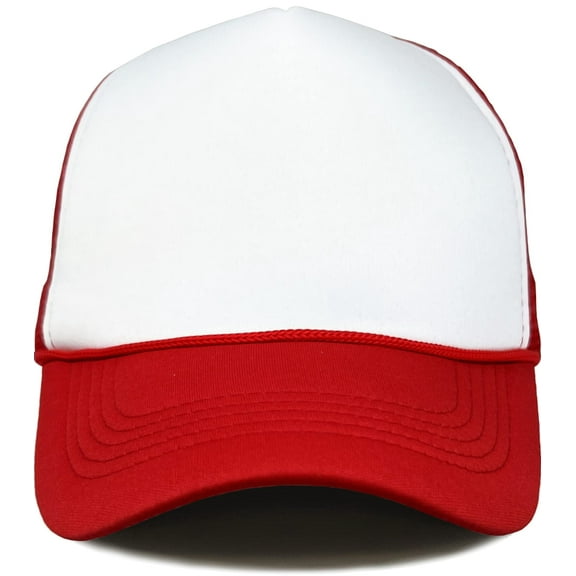Foam Snapback Trucker Hat - White/Red