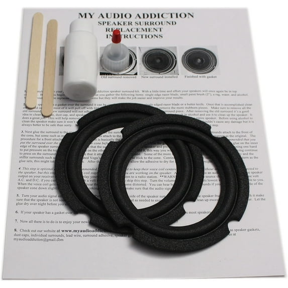 Foam Speaker Surround Repair Kit for JBL MR 25, J 520, J 520 M
