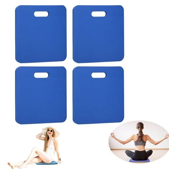 Foam Stadium Seat Soft & Strong Mat for Bleachers by GIXUSIL, Portable Pad for Edge of Pool, Seat Cushions for Spectating Sports Festivals Outdoor Water Party Seating Yoga, 4 Pcs