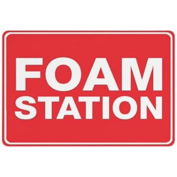Foam Station Sign 12X8 Inches Metal Aluminum Signs, Weather Resistant, Weatherproof, Indoor Or Outdoor