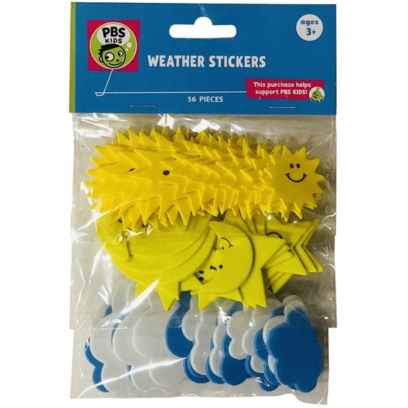 Foam Stickers 56/Pkg-Weather