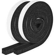 Foam Strips with Adhesive, 1 Inch Wide X 1 Inch Thick, Neoprene Weather Stripping High Density Closed Cell Foam Tape Seal for Doors and Windows Insulation, Total 13 Feet Long6.5ft