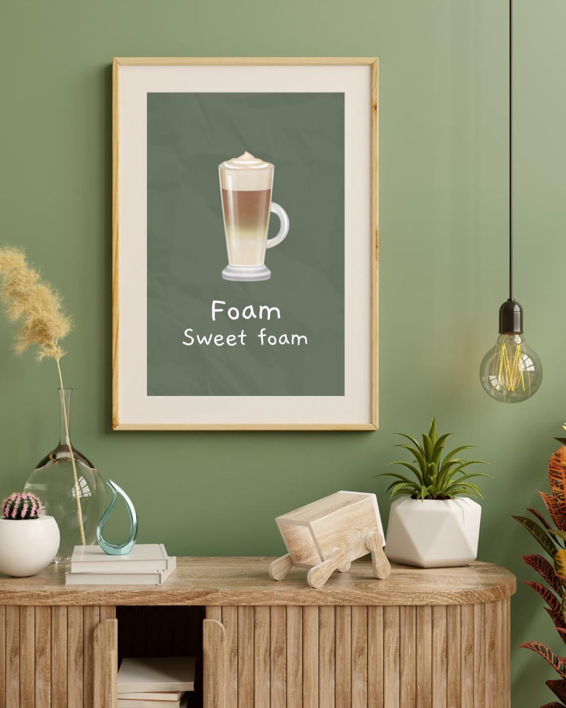 Foam Sweet Poster, Quirky Boho, Minimalist Coffee Design, Sleek, Fun ...