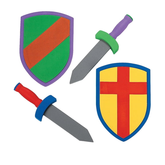 Foam Swords And Armor Sets - 12 Pieces