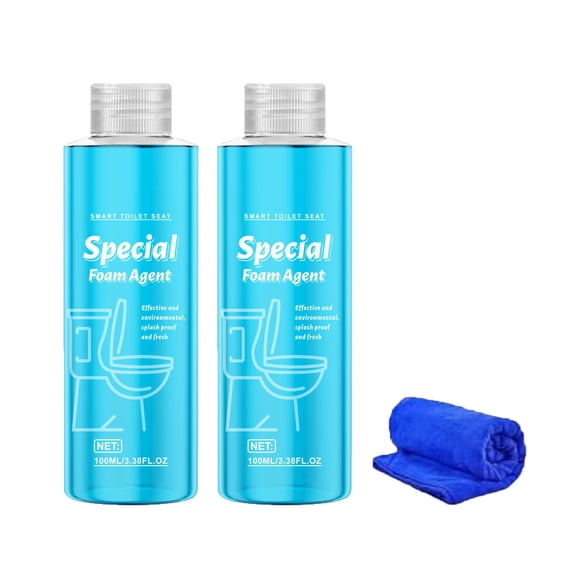 Foam Toilet Cleaner, Smart Toilet Seat Cleaning Agent, Bathroom Deodorizer, for Efficient Stain Removal and Odor Control, Eco-Friendly Formula, 100ml Spray