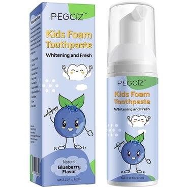 Pegciz Kids Foam Toothpaste (Watermelon+Orange), Low Fluoride, U Shaped ...
