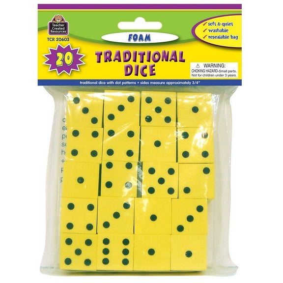 Teacher Created Resources Foam Traditional Dice (20603)
