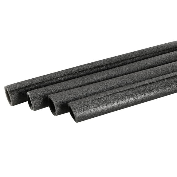 Uxcell Foam Tube Sponge Protective Sleeve Heat Preservation Black Sleeve Polyethylene Pipe 0.98 x 1.38" for Pipe Insulation 4Pcs