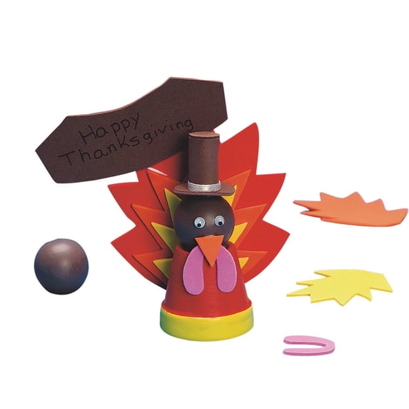 Foam Turkeys Thanksgiving Craft Kit (Pack of 12)