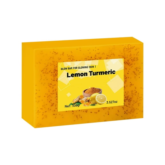 Foam Turmeric Soap Lemon Soap Cleansing Bath Control Oil Exfoliating 100G 11 Label