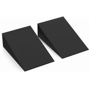 Foam Wedge Slant Board, 2-pcs Update Calf Stretcher, Squat Wedges for Yoga, Foot Rehabilitation and Stretching, and Physical Therapy - Black