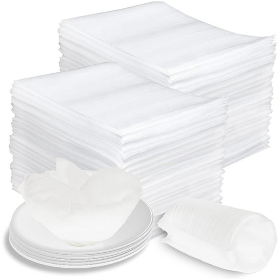 Foam Wrap Pouches 100 Pcs,8 x 12 inch Foam Pouches,Cushion Foam Pouches,Moving Packing Pouches,Packing Materials for Protect Cups, Glasses and Dishes,Packing Cushioning Supplies for Moving & Storage