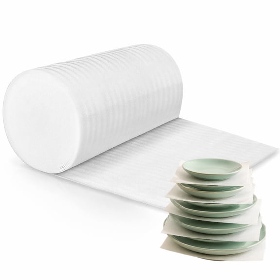 Foam Wrap Rolls Packing Foam Roll Shipping Packing Moving Supplies Cushioning Foam Packing Sheets for Protect Glasses,Dishes,Fragile Items,11.8 inch x 98.4 ft(Thickness: 0.04") Topboutique