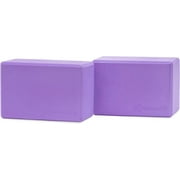 Foam Yoga Blocks Set Of 2, High Density Yoga Bricks, Sturdy Yoga Prop Large Size 4”X 6” X 9”
