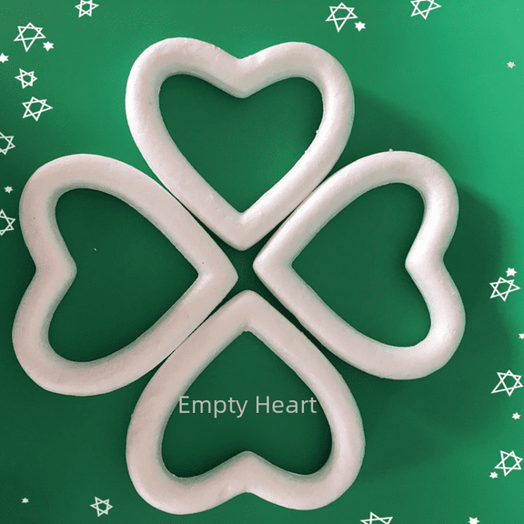 Foam ball white foam empty heart 4.5 cm-20cm wedding decoration Valentine's Day accessories decoration -