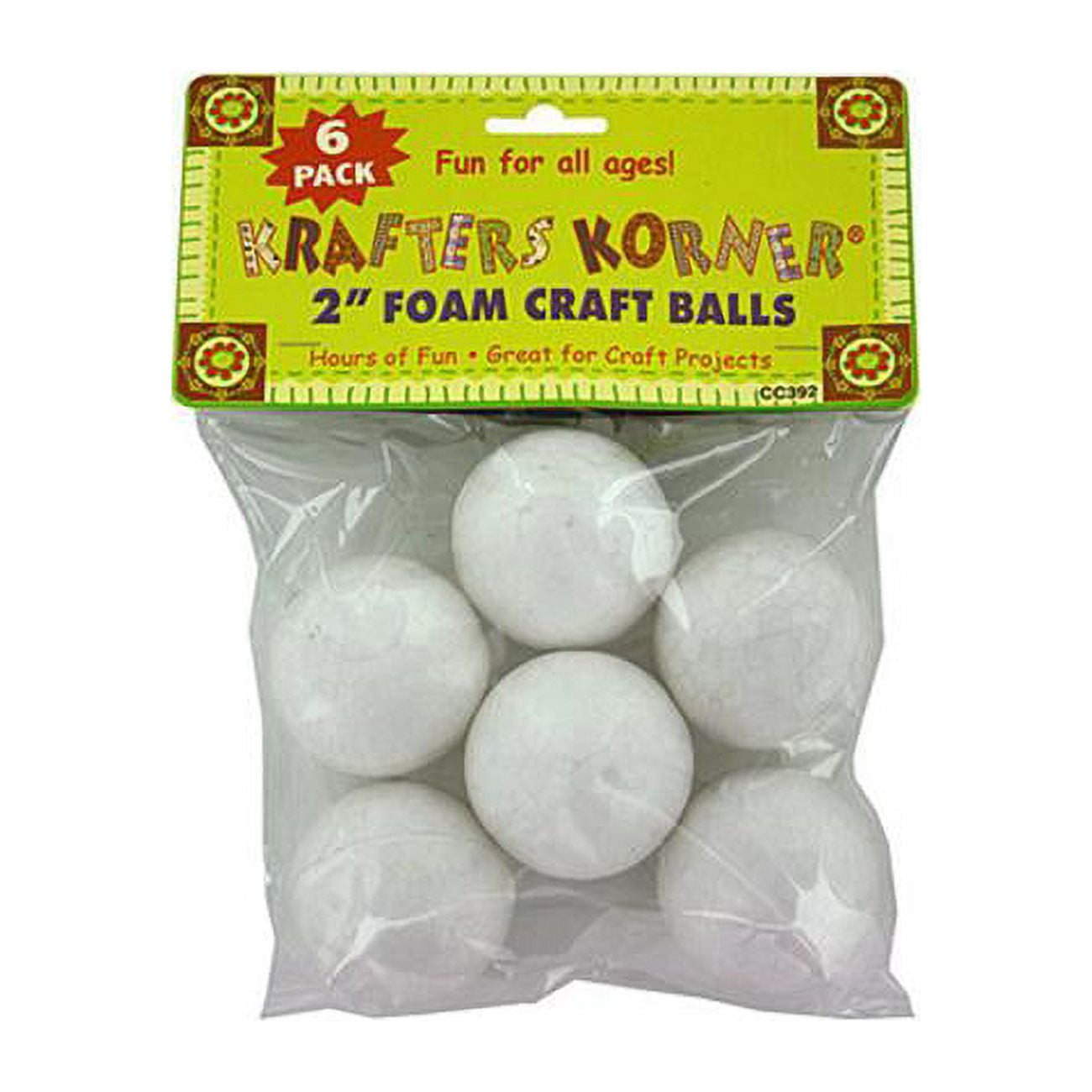 Foam craft balls assorted sizes Pack of 24