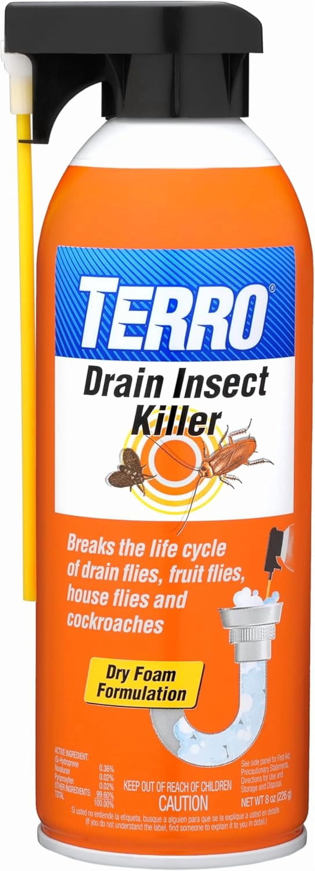 Foam drain Treatment - Drain treatment for drain flies, fruit flies, house flies and cockroaches