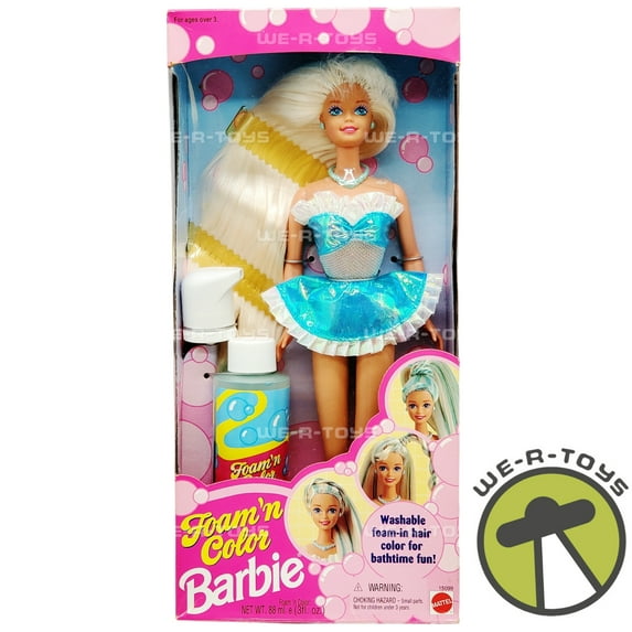 Foam n Color Blue Barbie Doll 1995 Mattel 15099 NRFB