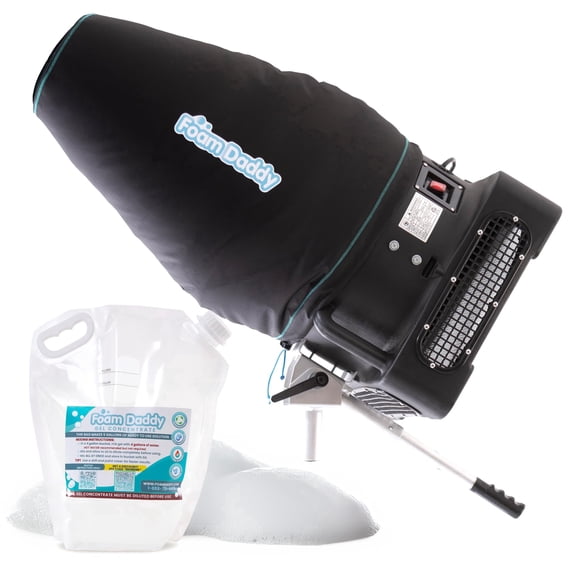 FoamDaddy Large Foam Cannon High-Output Machine Easy Setup Includes Pump, Hose & 1 Gallon of Ultra-Concentrated Gel Perfect for Camps, Youth Groups & Medium to Large Events