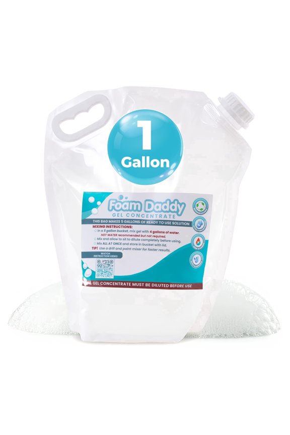 Professional Strength Ultra-Concentrated Gel – Makes 300-400 Gallons of Foam Party Fun – High Stacking, Hypoallergenic – Designed for Any Foam Machine – 1 Gallon