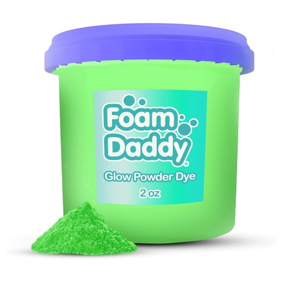 FoamDaddy UV Glow Powder Dye – Make Your Foam Glow – Compatible with Any Foam Machine – Add a Pop of Color & Neon Magic – Safe & Non-Toxic, Easy Preparation, Long Lasting & Great Glow Effect – 2oz