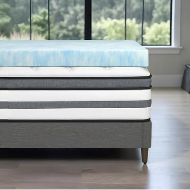 FoamGlobal Memory Foam Mattress Topper 2.5 Inch, Twin Size Mattress Topper, Gel Memory Foam
