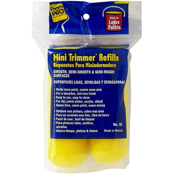 FoamPRO 65 Mini Trimmer Refills 2 Pack, 4"
