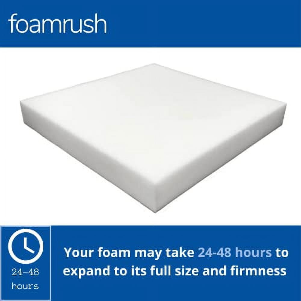 FoamRush 6 X 32 X 32 Gel Memory Foam Upholstery Square Cushion Medium Firm (Chair & Wheelchair Seat Cushion Replacement, Square Foam Dining Chairs, Couch, Sofa, Rubber Padding)
