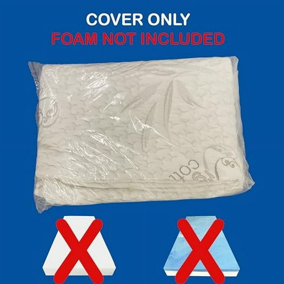 FoamRush 5" x 28" x 72" Bunk, Soft, Fitted, Zippered Mattress Cover Replacement, Premium Cotton, Waterproof, Non Skid Bottom, Pad Cover, Mattress Not Included