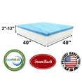 FoamRush 7" x 40" x 40" Cool Gel Memory Foam Seat Cushion Replacement
