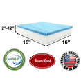 FoamRush 8" x 16" x 16" Cool Gel Memory Foam Seat Cushion Replacement
