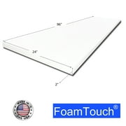 FoamTouch Upholstery Foam Cushion High Density 2'' Height x 24'' Width x 96'' Length