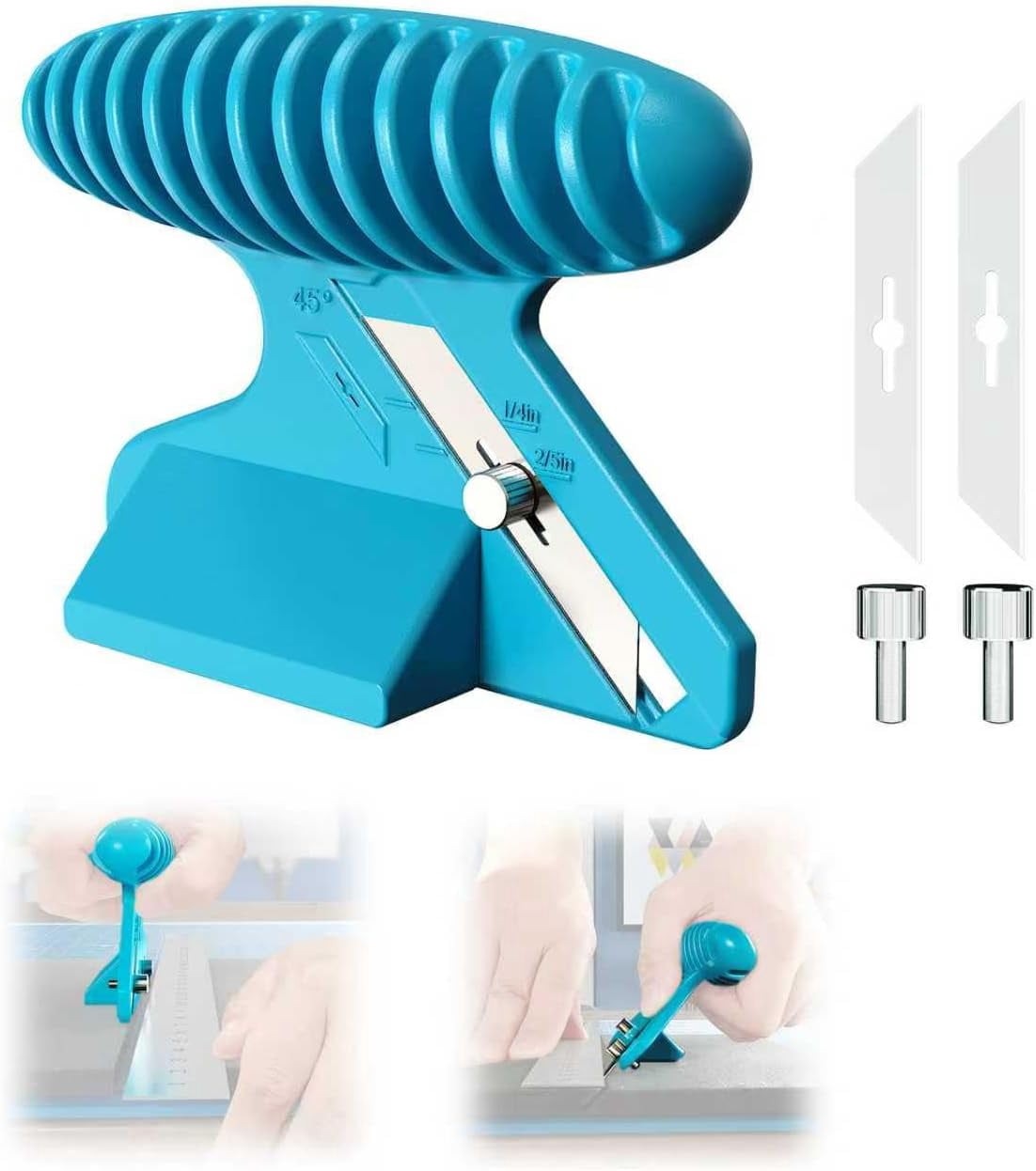 Foamboard Cutter Tool, FoamBoard Straight/Bevel Used to Cut Eva Foam, Foam Adjustable 45° or 90° For DIY Craft, Small Cutting Project, Blue, 1-Pack